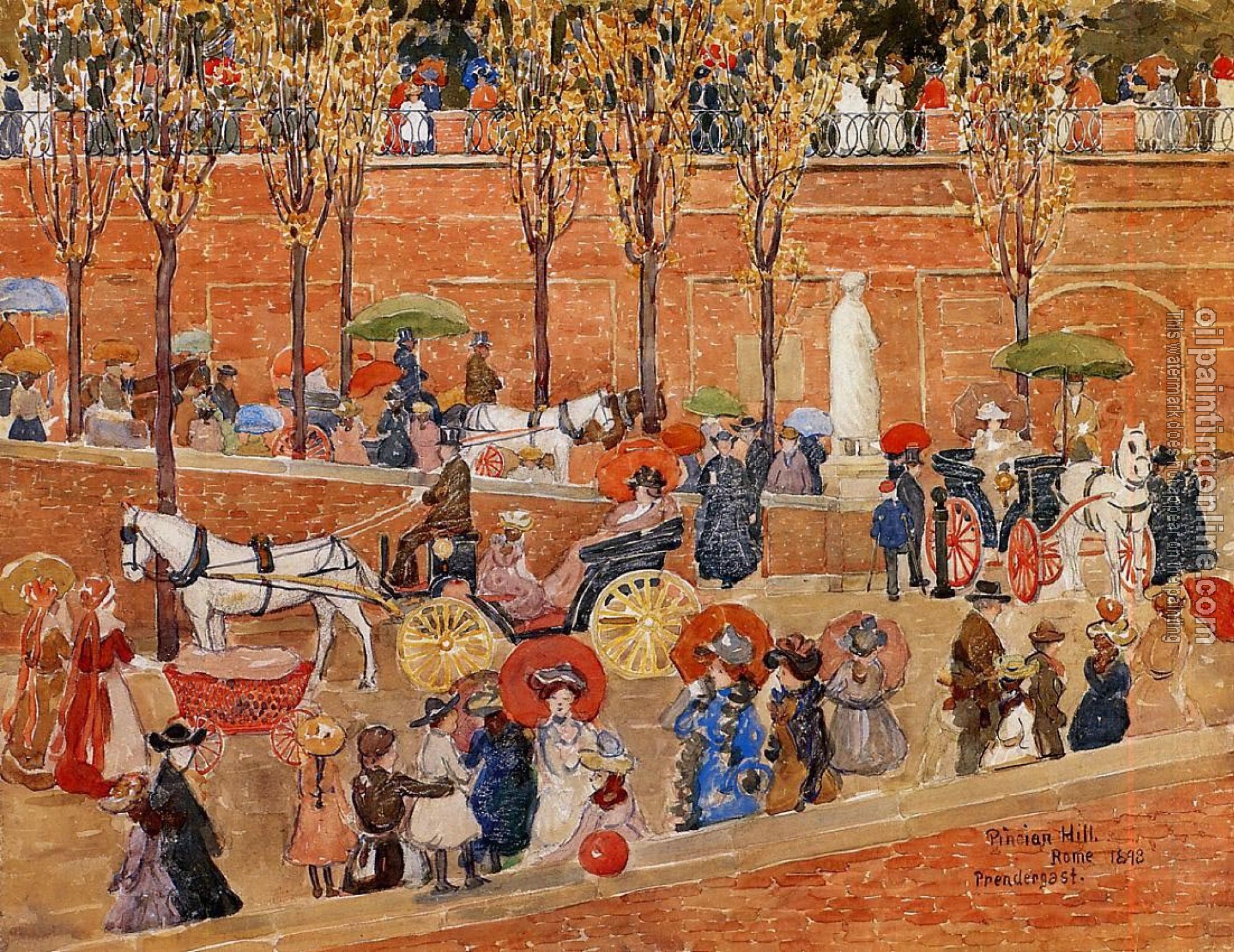 Prendergast, Maurice Brazil - Pincian Hill, Rome